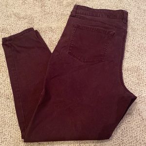 Style & Co Jeans burgundy 14